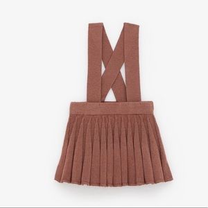 Zara baby girl knit pleated overall skirt